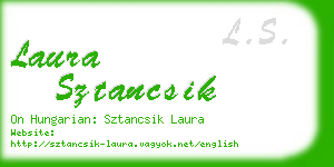 laura sztancsik business card